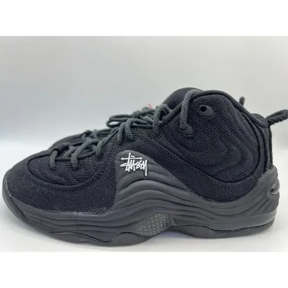 Nike Air Penny 2 Stussy Black Sneakers Shoes DQ5674-001 M8/W9.5 New - Picture 2 of 16